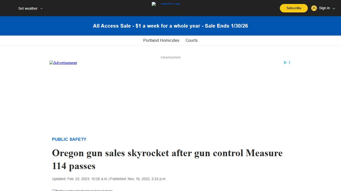 Oregon gun sales skyrocket after gun control Measure 114 passes - oregonlive.com