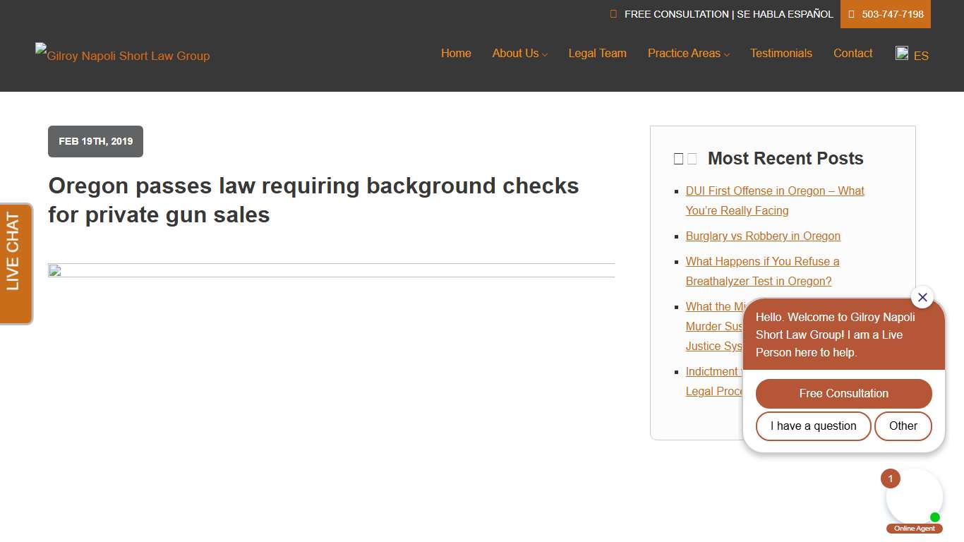 Oregon passes law requiring background checks for private gun sales - GNS Law Group