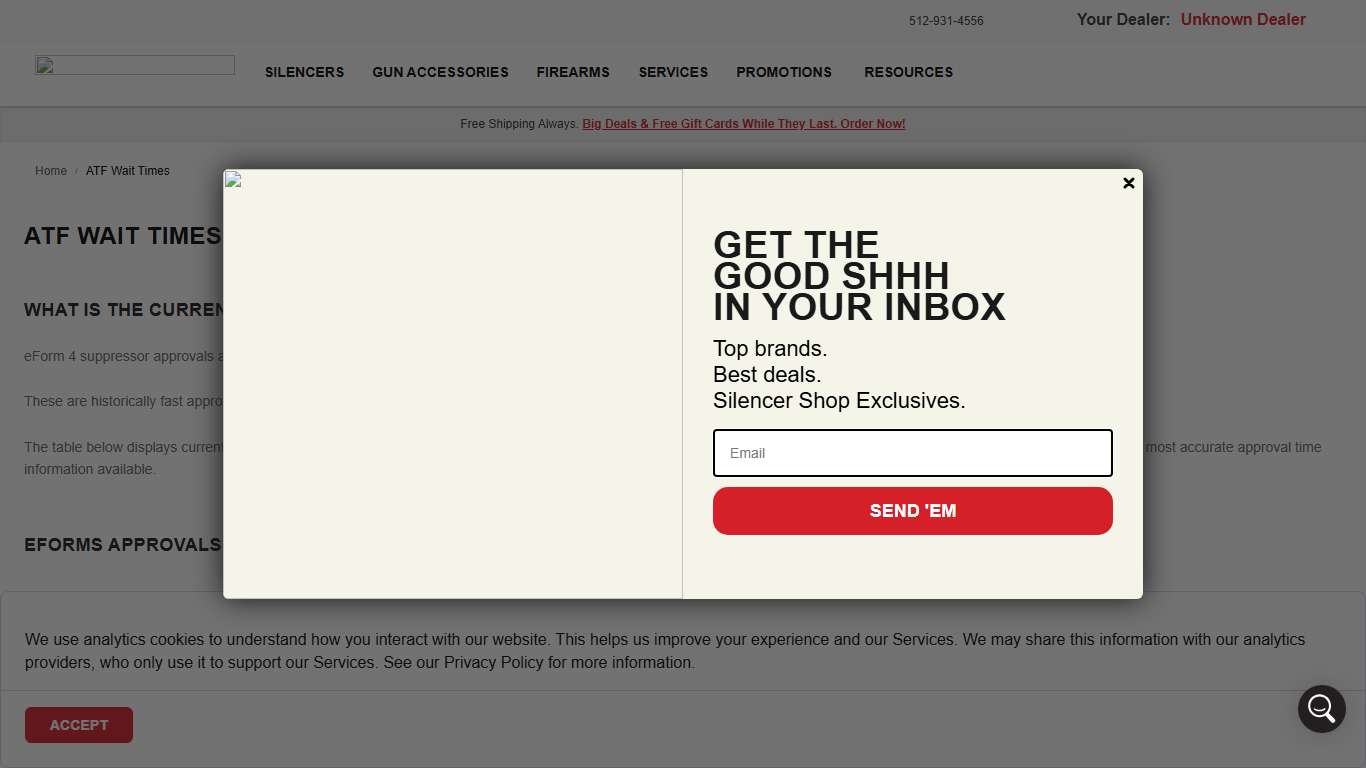 ATF eForm 4 Wait Times - Silencer Shop